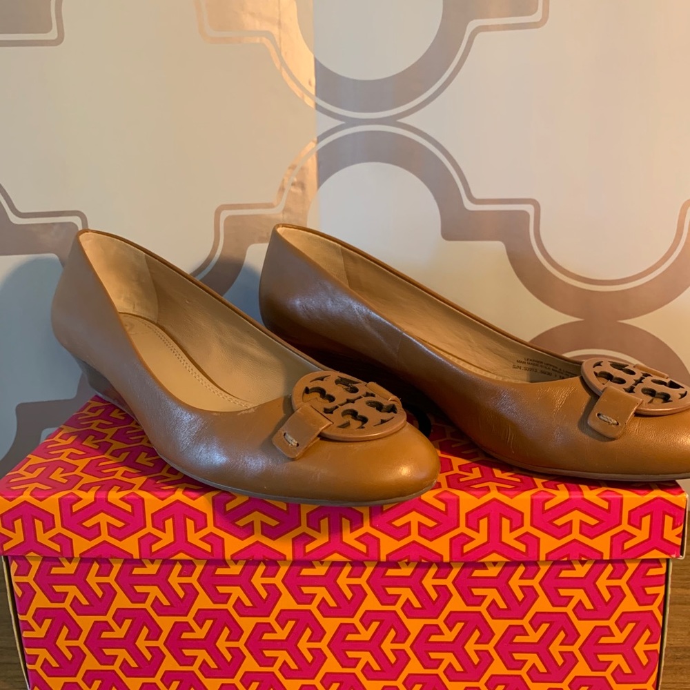 Tory Burch 1 inch leather heels